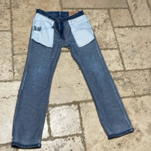Men’s 561 vintage 90’s  patch work denim Levi’s Size 32x32 - Picture 8 of 17